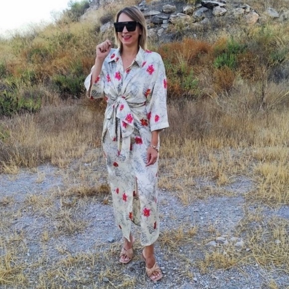 NWT Zara 2-Piece Printed Shirt & Knotted Skirt Set - Picture 14 of 16